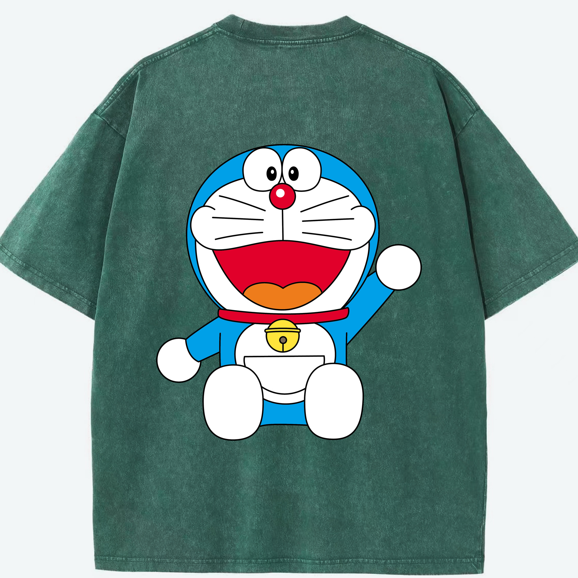 （画像用） ドラえもん Doraemon 綿100% ヴィンテージ風 半袖Tシャツ（背面プリント）